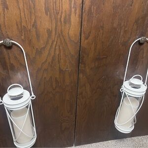 Pier 1 , Cream Hanging Lanterns 24 inch pair